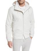 Hooded Zip-front Jacket