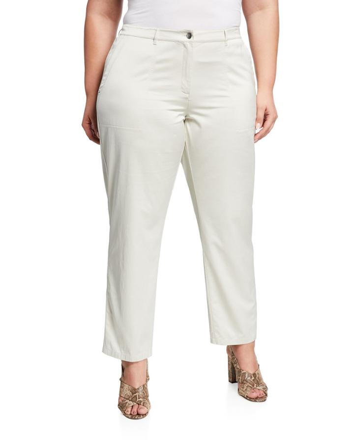 Plus Size Fulton Satin Ankle Pants