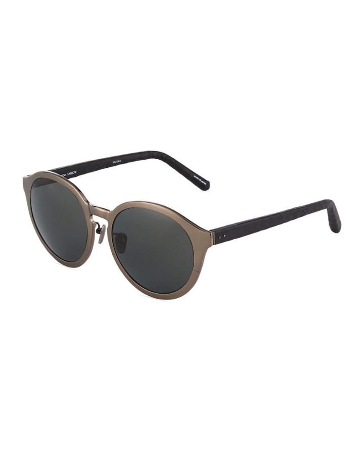 Oversized Round Snakeskin/acetate