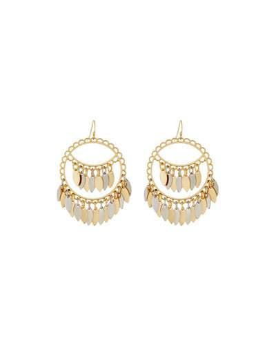 Two-tone Shakey Drop Earrings,