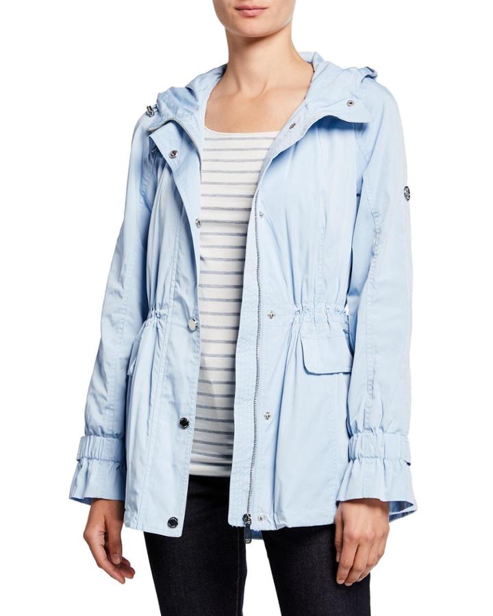 Hooded High-low Rain Anorak