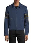 Zip-up Contrast-trim Jacket