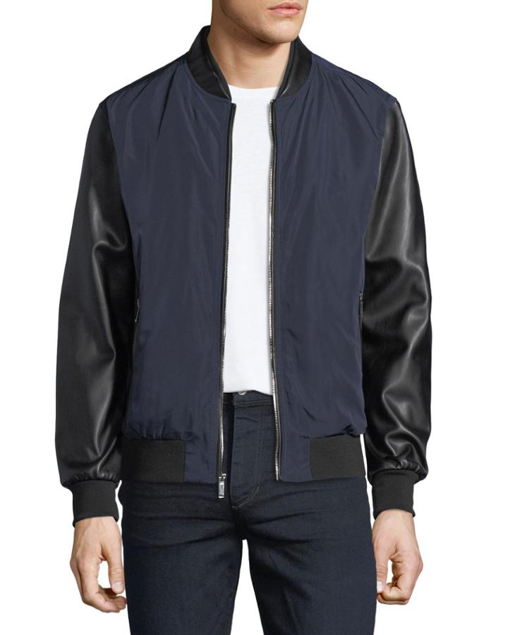 Men's Colorblock Bomber Jacket
