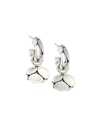 Kali Oval Pebble Hoop Drop Earrings
