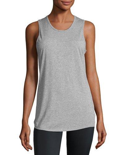 Open-back Jersey Muscle Tank, Dark Gray