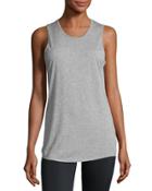 Open-back Jersey Muscle Tank, Dark Gray
