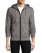 Contrast-trim Zip-front
