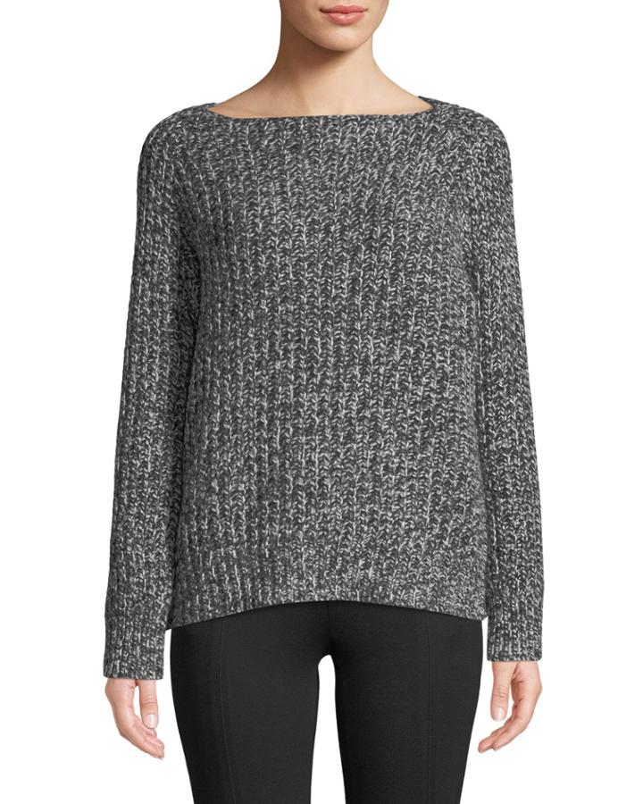 Marled Raglan Wool-cashmere Boat-neck