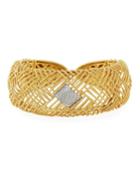 Barocco Two-tone 18k Diamond-center Cuff