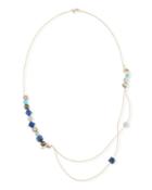 Beaded Turquoise & Lapis Double-chain Necklace