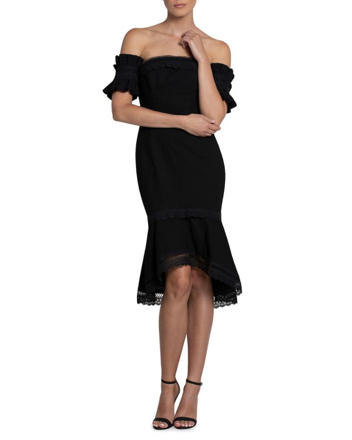 Candace Off-shoulder Lace Trumpet Dress