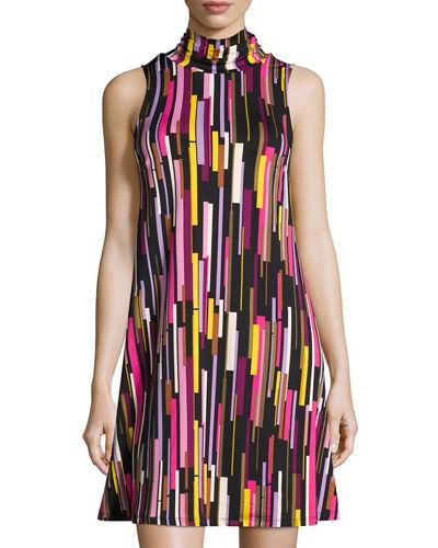 Mixie Sleeveless A-line Printed Dress