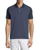 Men's Short-sleeve Jacquard-front Pullover