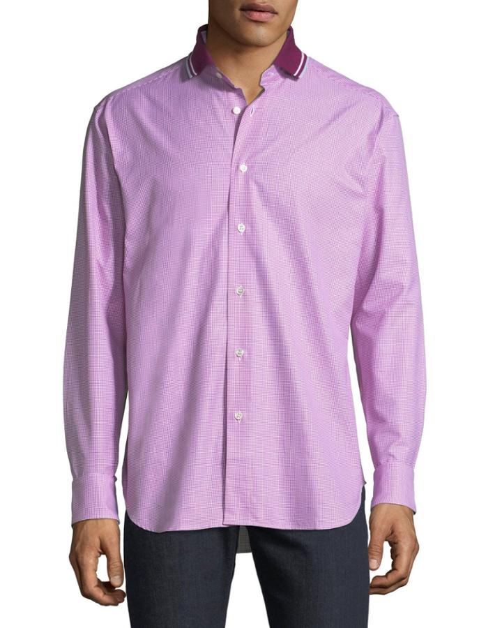 Men's Long-sleeve Houndstooth