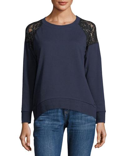 Lace Shoulder Pullover