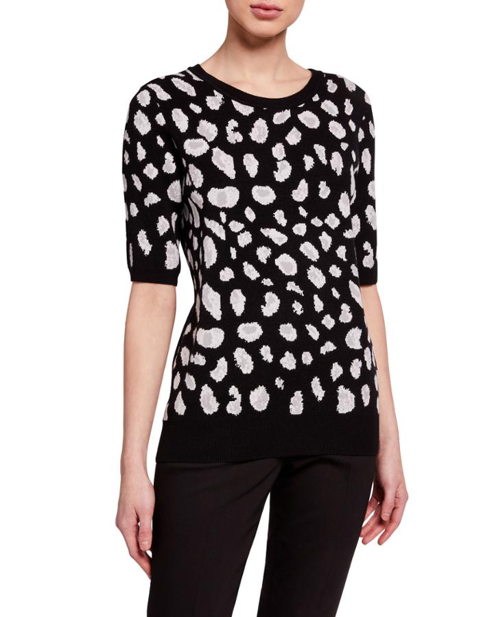 Leopard Jacquard Elbow