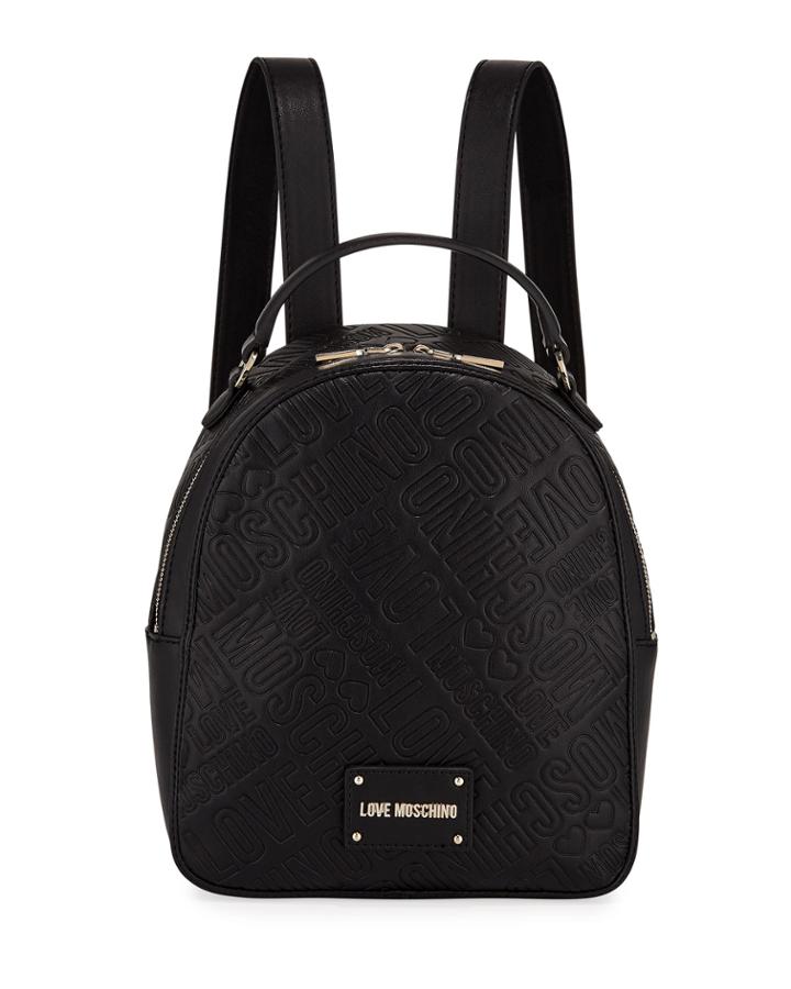Embossed Logo Medium Backpack