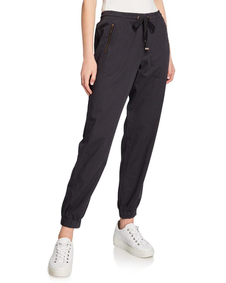 Cotton Zip-pocket Jogger Pants