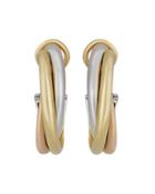 18k Trinity De Cartier Hoop Earrings
