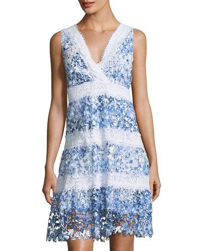 Raya Striped Lace A-line Dress