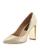Criss Metallic Pointed Pumps