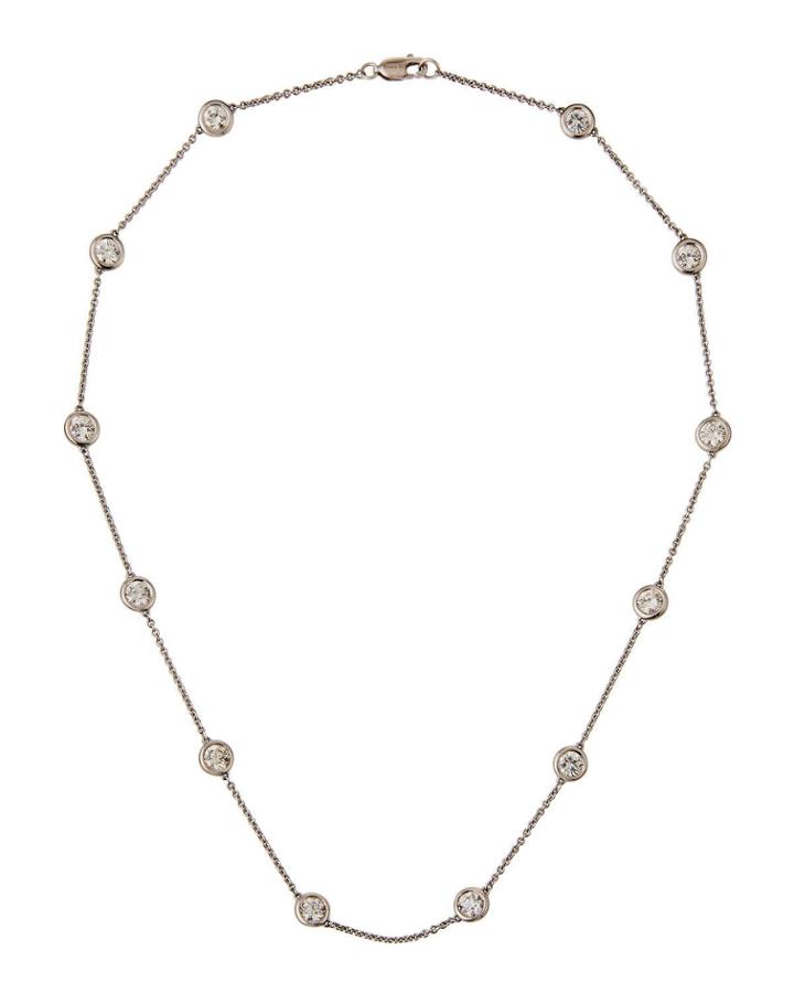 18k White Gold Diamond By-the-yard Necklace