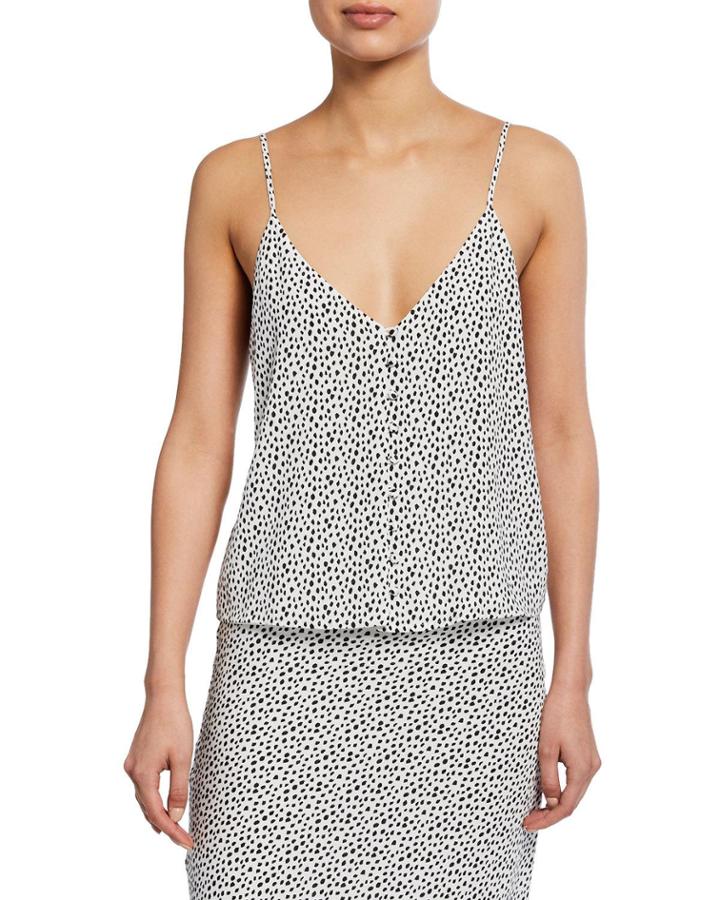 Aubry Dotted V-neck