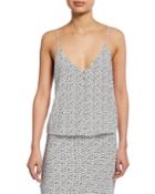 Aubry Dotted V-neck
