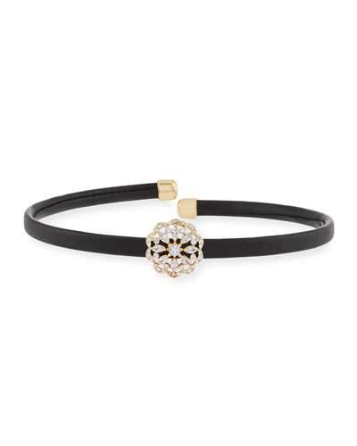 Thin Crystal Flower Choker