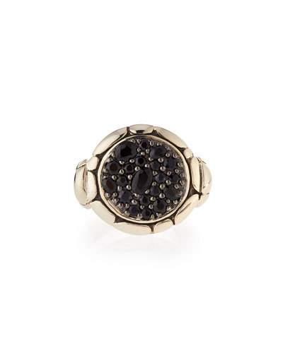 Kali Pure Lava Fire Pave Black Sapphire Ring,