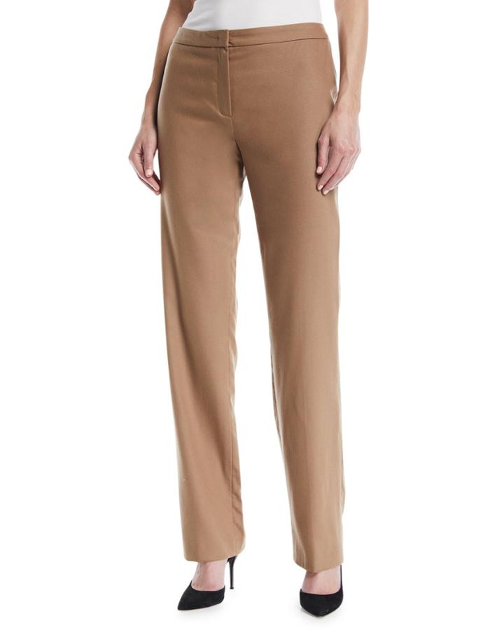 Tobata Straight-leg Flannel Wool-blend Pants