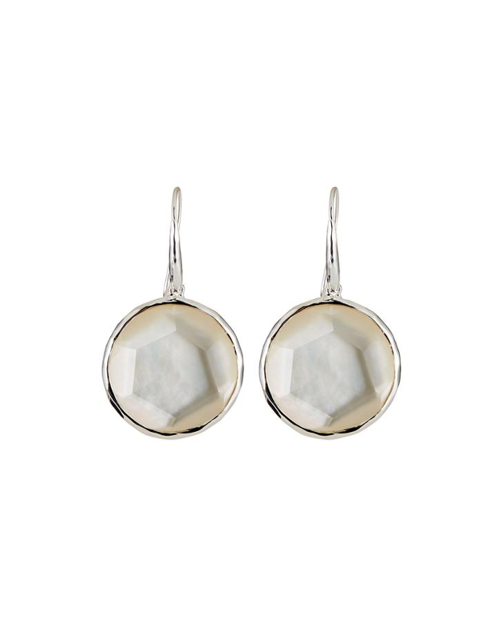 Wonderland Medium Circle-drop Earrings, Mother-of-pearl