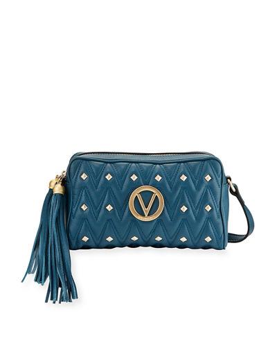 Mila Studs Sauvage Leather Tassel Crossbody Bag