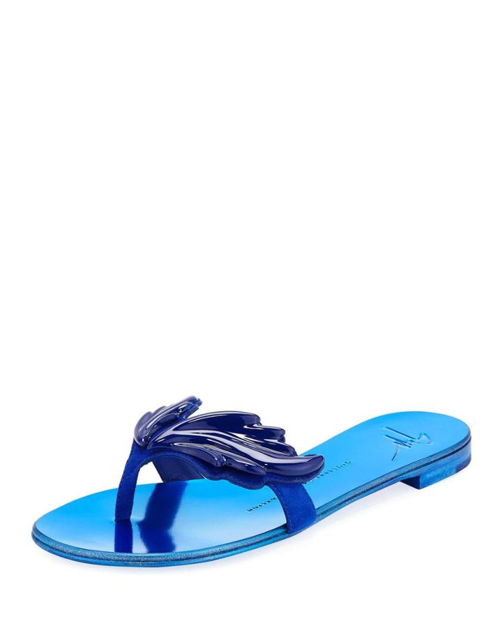 Wings Metallic Flat Thong