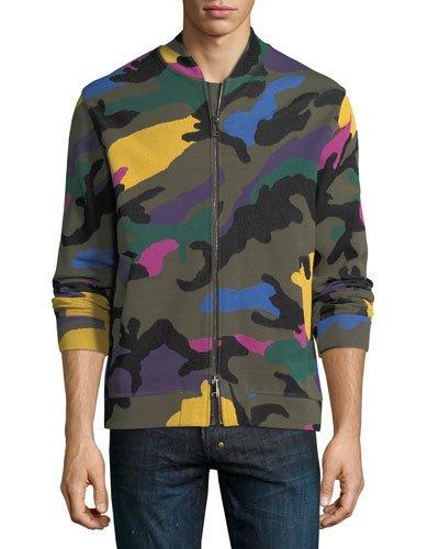 Colorful Camo Zip-up Jacket