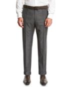 Super 130s Wool Sharkskin Trousers