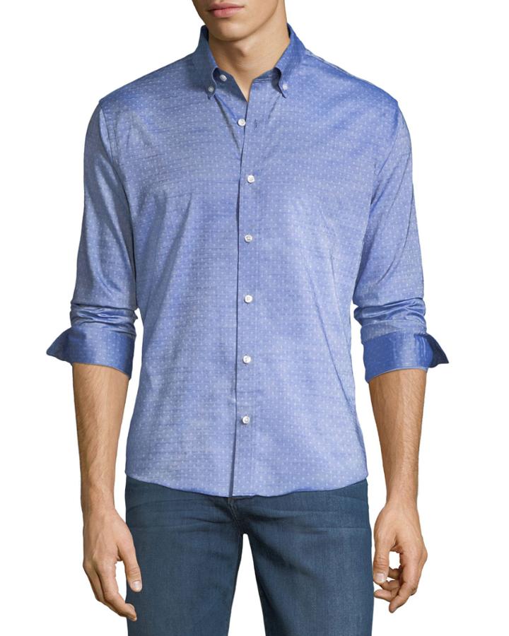 Slim-fit Non-iron Micro-dobby