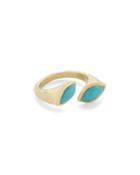 18k Prisma Bypass Marquise Ring In Turquoise,