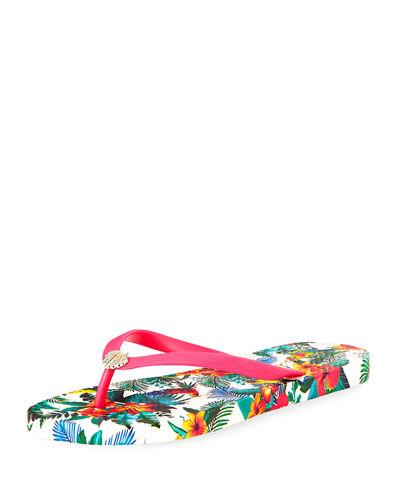 Whykiki Printed Flat Flip Flop