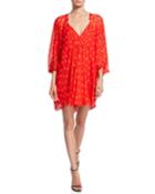 Fleurette Silk Geometric-print Dress
