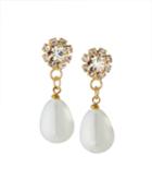 Crystal Pearly Drop Earrings