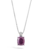 Batu Classic Chain Diamond & Ruby Pendant Necklace