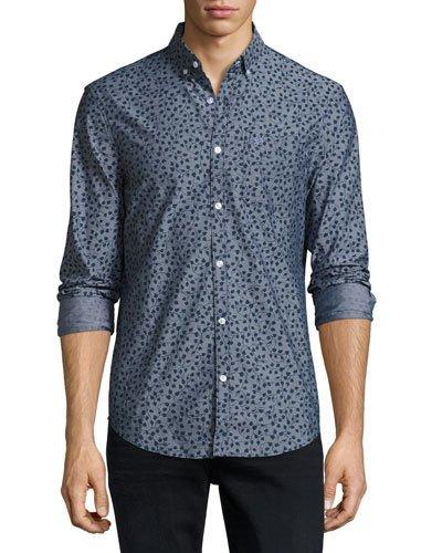 Ivy Leaf Chambray Shirt, Dark Denim
