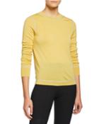 Shannon Extrafine Merino Wool Crewneck Long-sleeve Top