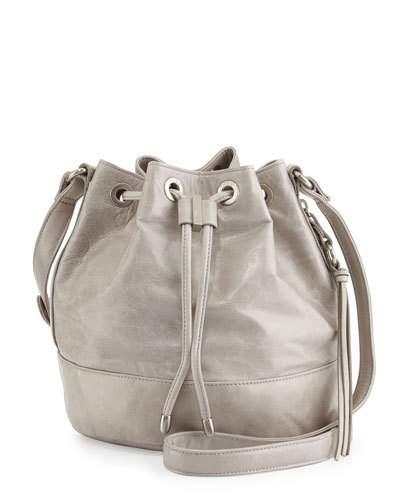 Tulia Leather Bucket Bag, Cloud