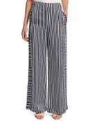 Jones High-rise Striped Wide-leg Trousers