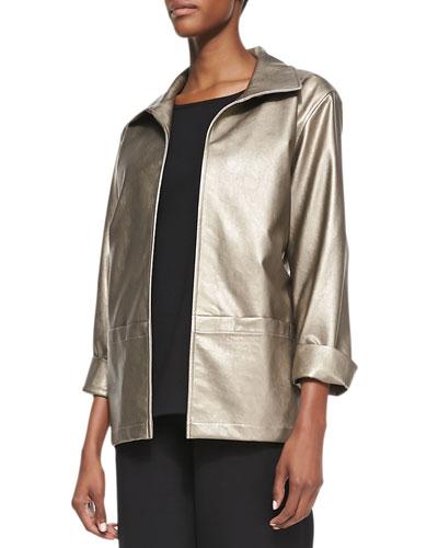 Modern Faux-leather Jacket