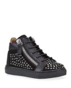 Boy's Studded High-top Sneakers, Baby/toddler