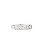 18k White Gold 5-diamond Eternity Wedding Band Ring