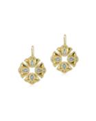 Kaliyana Lotus Labradorite & Diamond Drop Earrings